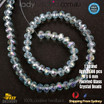 1 Strand 8mm L Blue Rondelle Faceted Glass Crystal Beads Multi Colour 65 PCs DIY