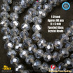 1 Strand 8mm Clear Light Grey Shine Rondelle Faceted Glass Crystal Beads 65PCS