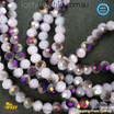 1 Strand 8mm Lilac Multi Shine Rondelle Faceted Glass Crystal Beads 65PCS