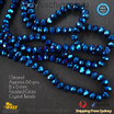 1 Strand 8mm Metallic Blue Shine Rondelle Faceted Glass Crystal Beads 65 PCS