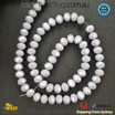 1 Strand 8mm Matte Grey Shine Rondelle Faceted Glass Crystal Beads 65PCS