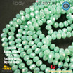 1 Strand 8mm Light Teal Silver Shine Rondelle Faceted Glass Crystal Beads 65 PCS