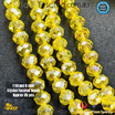 1Strand 8mm Clear Yellow Rondelle Faceted Glass Crystal Beads Multi Colour 65 PCs DIY  1Strand 8mm Clear Yellow Rondelle Faceted Glass Crystal Beads Multi Colour 65 PCs DIY