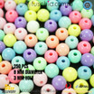 250PC 8MM Round Multi Colour Ball Beads Pony Bead mixed DIY Craft Jewellery Make