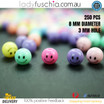 250PC 8MM Round Multi Colour Ball Beads Pony Bead mixed  Craft Jewellery Make
