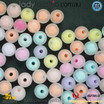 50PC 9MM Round Multi Macaron Colour Ball Beads Pony Bead mixed DIY Craft Making