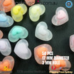 50PC 17MM Matte Heart Multi Colour Beads Pony Bead mixed DIY Craft Rabbit