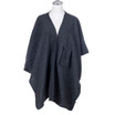 Dark Grey Open Front Cape Coat SP1060 D GREY