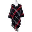 Black and Red checks Women One-Size over head Phono SP1098 BLACK
