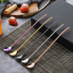 304 Stainless Steel Drinking Straws Boba Spoon-straw Stroon Scoop Reusable Eco