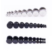 Unisex Flat Round Barbell Plug Stud Earrings GYM MENS Stainless Steel 4-12mm AU