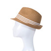 Wide Brim Straw Panama Beach Fedora Sun Hat Men Women Roll up Straw Cowboy Hat HAT957-1