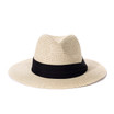 Wide Brim Straw Panama Beach Fedora Sun Hat Men Women Roll up Straw Cowboy Hat HAT976-3