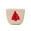 Red Chirstams Tree KidsStraw Bag with Strap