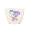 Cream Mutli Koala Kids Straw Bag with Strap