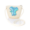 Cream Blue Koala Kids Straw Bag with Strap