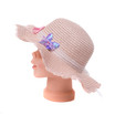 Pink Butterfly Kid's Summer Straw Sun Hat HATKS129-2 Pink Butterfly Kid's Summer Straw Sun Hat HATKS129-2