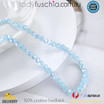 1 Strand 6mm Matte-Blue Rondelle Faceted Glass Crystal Beads 75pcs