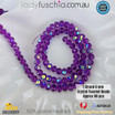 1 Strand 6mm Clear Purple AB Rondelle Faceted Glass Crystal Beads 75pcs