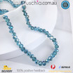 1 Strand 6mm Clear Dark-Blue AB Rondelle Faceted Glass Crystal Beads 75pcs