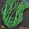 1 Strand 8mm Clear Green Rondelle Faceted Glass Crystal Beads 60pcs 8mm-042