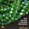 1 Strand 8mm Clear Green Rondelle Faceted Glass Crystal Beads 60pcs 8mm-042