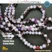 1 Strand 8mm Lilac Multi Rondelle Faceted Glass Crystal Beads 60pcs 8mm-048