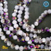 1 Strand 8mm Lilac Multi Rondelle Faceted Glass Crystal Beads 60pcs 8mm-048