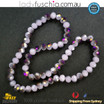 1 Strand 8mm Lilac Multi Rondelle Faceted Glass Crystal Beads 60pcs 8mm-048