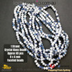 1 Strand 8mm Matte White Navy Rondelle Faceted Glass Crystal Beads 60pcs 8mm-063