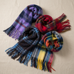 Women Tartan Plaid Winter Scarf Soft Long Tassel Blanket Scarf 50×190cm Warm Brushed Acrylic Shawl Wrap-2676