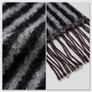 Women Winter Scarf Soft Warm Long Tassel Knit Shawl Wrap Stripe Pattern Thick Cozy Acrylic Neck Scarf