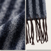Women Winter Scarf Soft Warm Long Tassel Knit Shawl Wrap Stripe Pattern Thick Cozy Acrylic Neck Scarf