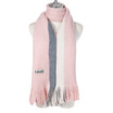 Women Winter Scarf Soft Warm Long Tassel Scarf Two Tone Knit Shawl Wrap 40x180cm
