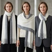 Women Winter Plaid Scarf Soft Warm Checked Tassel Shawl Wrap Thick Long Scarf 70x180cm