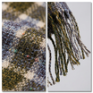 Women Winter Plaid Scarf Soft Warm Checked Tassel Shawl Wrap Thick Long Scarf 70x180cm