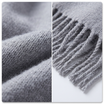 Women Oversized Winter Scarf Soft Warm Plain Tassel Shawl Wrap Thick Long Solid Colour Blanket Scarf