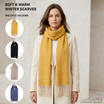 Women Oversized Winter Scarf Soft Warm Plain Tassel Shawl Wrap Thick Long Solid Colour Blanket Scarf