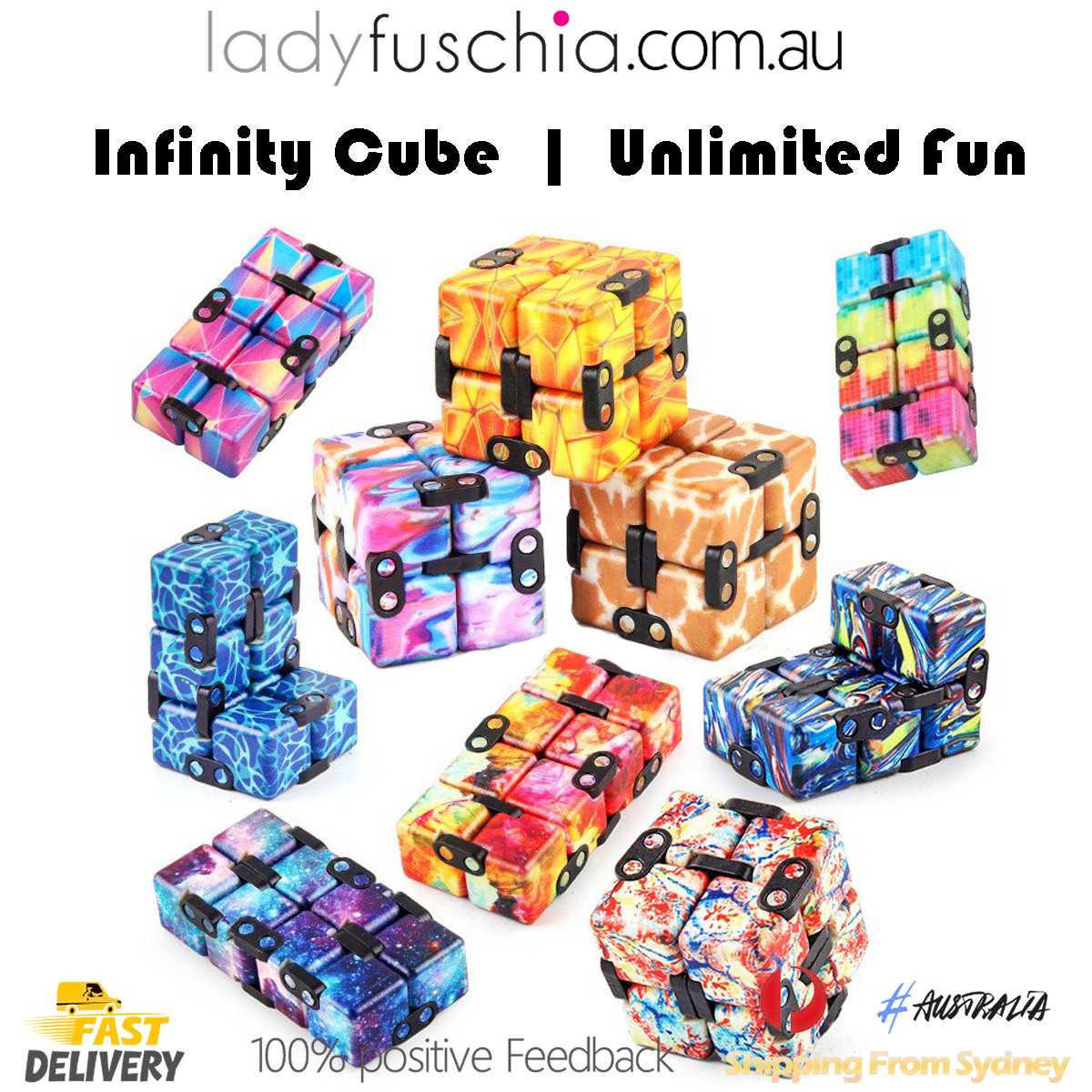 Infinity Cube Fidget Toys Magic Puzzle Sensory Autism Anxiety ADHD ...