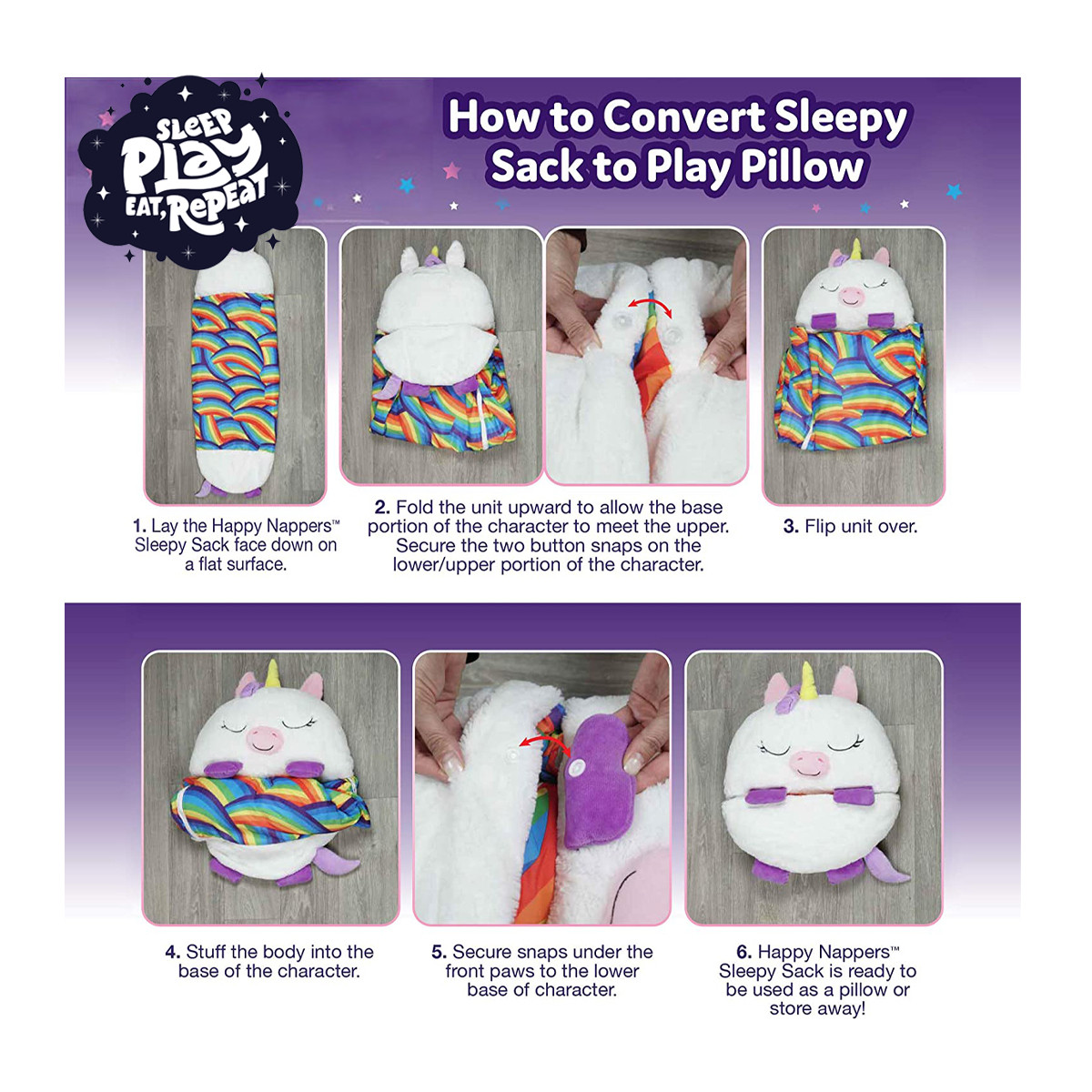 2022 NEW Large Size Kids Sleeping Bag Pillow Stuffed Toy Play Camping