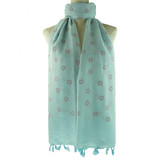 Blue Floral All Season Scarf