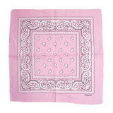 Pink 100% COTTON BANDANAS Paisley Square Head BPS001