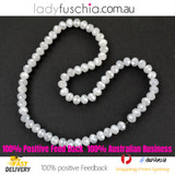 6x8mm Grey Faceted Flat Glass Crystal Beads