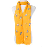 Yellow Unicorn With Silve Sparkles Scarf SC8748