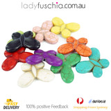 10 X Mix Butterfly Turquoise Beads