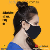 Black Washable & Reusable PM2.5 Face Mask With Respirator 