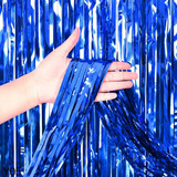 Metallic Tinsel Curtain Foil 2m - Royal Blue