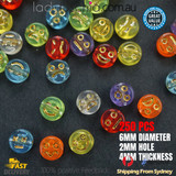 6MM CANDY COLOURS ROUND GOLD FACES