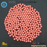 6MM CORAL RED ROUND WHITE MOON STAR HEART FLOWER BEADS