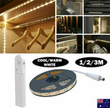 USB Battery Operated LED Strip Light Wireless PIR Motion Sensor Wardrobe Cabinet